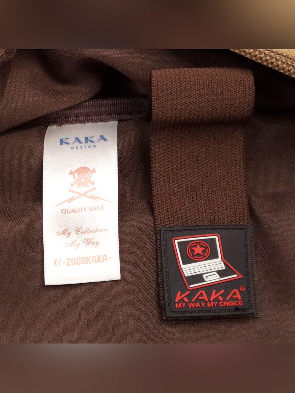 KAKA Design Convertible Backpack Duffel Bag Canvas Travel Hiking Luggage Khaki - Picture 5 of 11